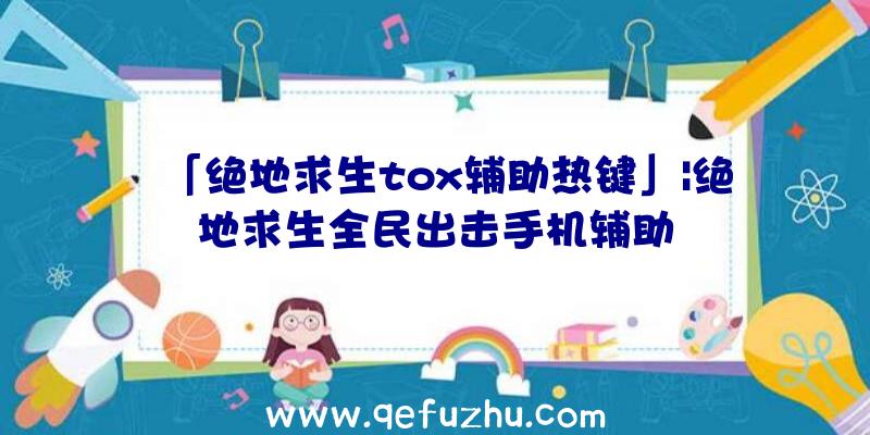 「绝地求生tox辅助热键」|绝地求生全民出击手机辅助